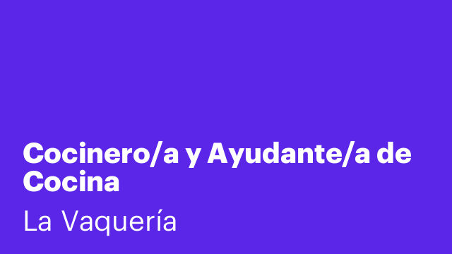 Cocinero/a y Ayudante/a de Cocina