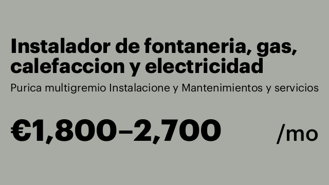 Instalador de fontaneria, gas, calefaccion y electricidad