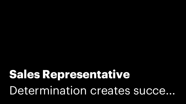 Sales Representative