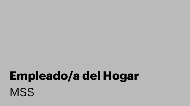 Empleado/a del Hogar