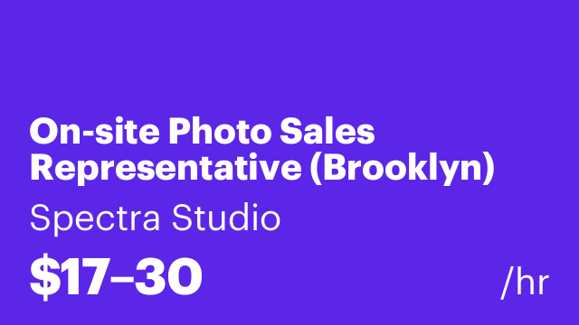 On-site Photo Sales Representative (Brooklyn)