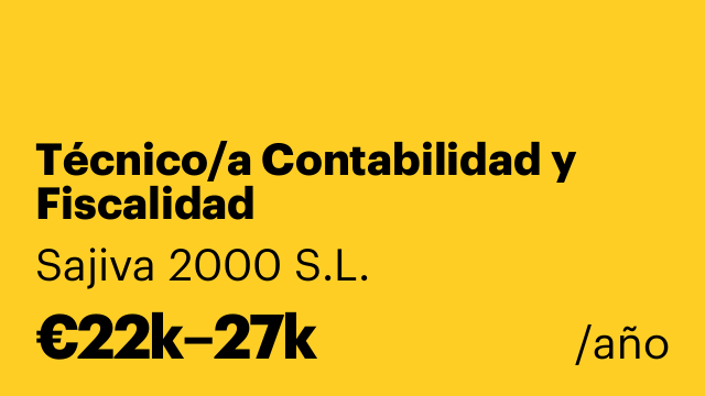 Técnico/a Contabilidad y Fiscalidad