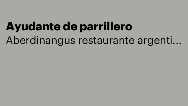 Ayudante de parrillero