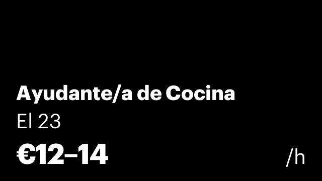 Ayudante/a de Cocina