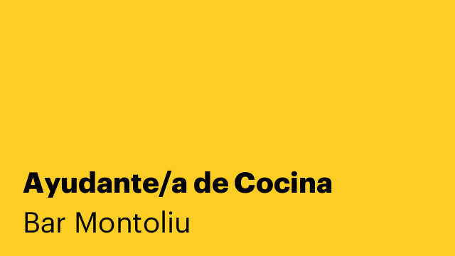 Ayudante/a de Cocina