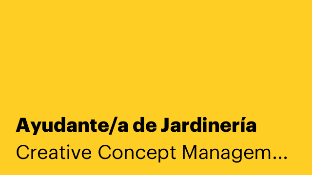 Ayudante/a de Jardinería