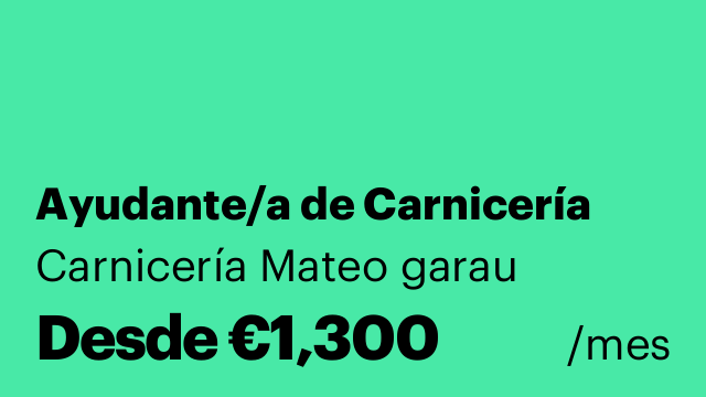 Ayudante/a de Carnicería
