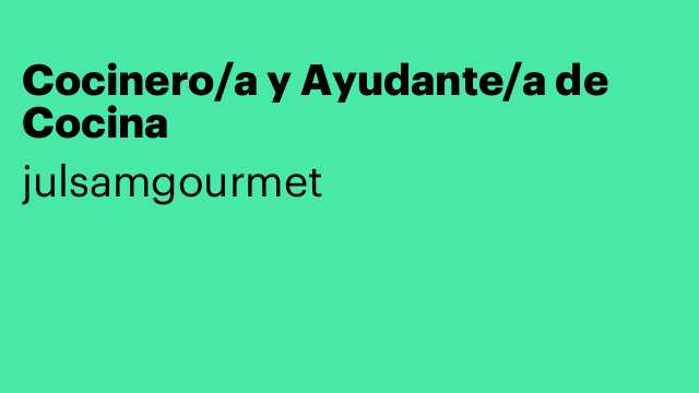 Camarero/a de Restaurante