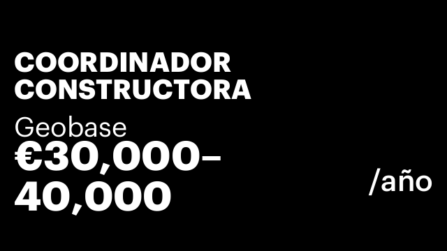 COORDINADOR CONSTRUCTORA