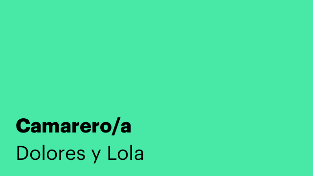 Camarero/a
