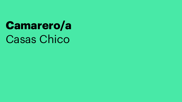 Camarero/a