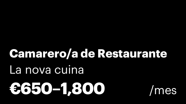 Camarero/a de Restaurante