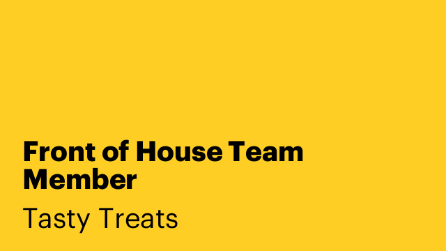 Front of House Team Member