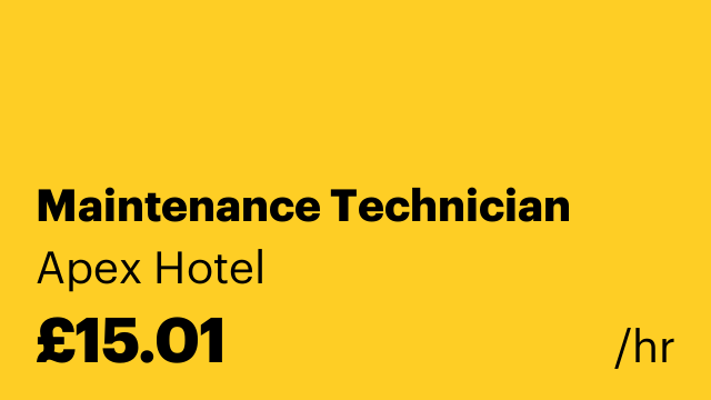 Maintenance Technician