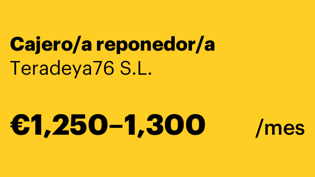 Cajero/a reponedor/a