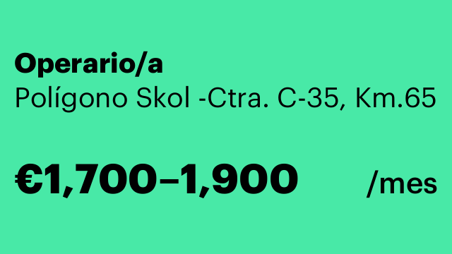 Operario/a