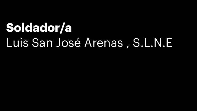 Soldador/a