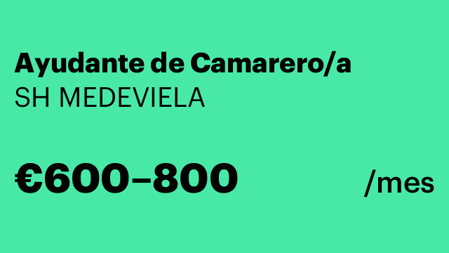Ayudante de Camarero/a