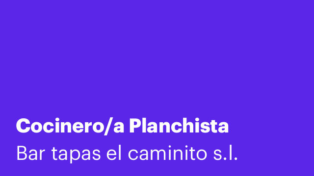 Cocinero/a Planchista