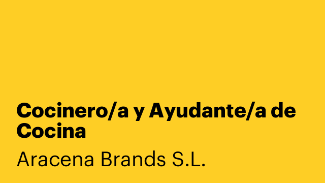 Cocinero/a y Ayudante/a de Cocina