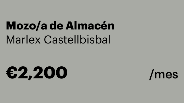Mozo/a de Almacén