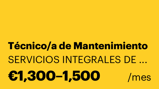 Técnico/a de Mantenimiento