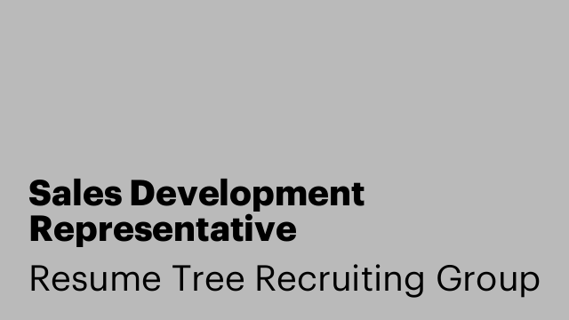 Sales Development Representative