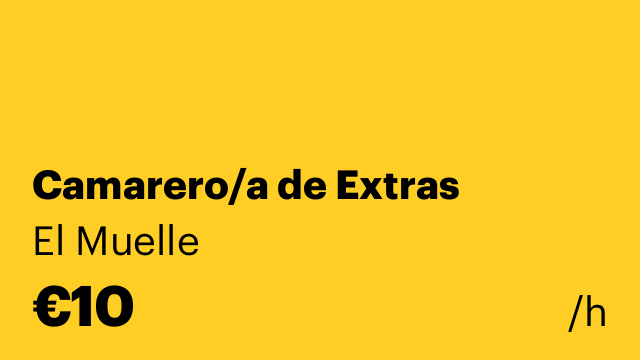 Camarero/a de Extras