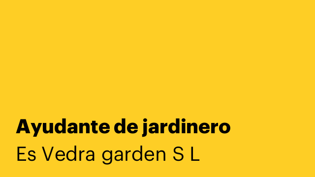 Ayudante de jardinero