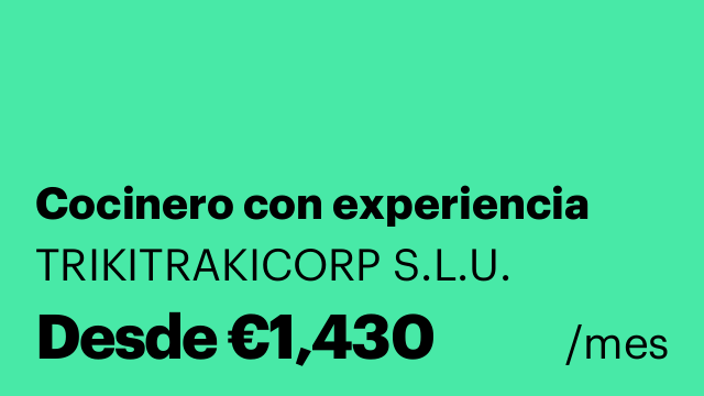 Cocinero con experiencia