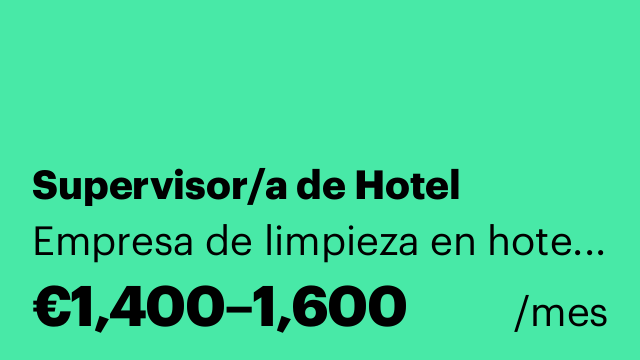 Supervisor/a de Hotel