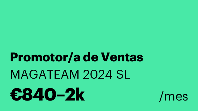 Promotor/a de Ventas