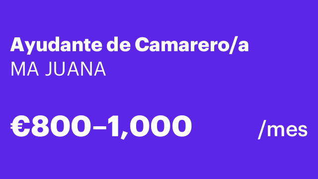 Ayudante de Camarero/a