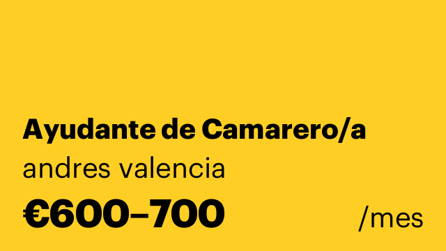 Ayudante de Camarero/a