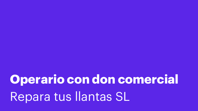 Operario con don comercial
