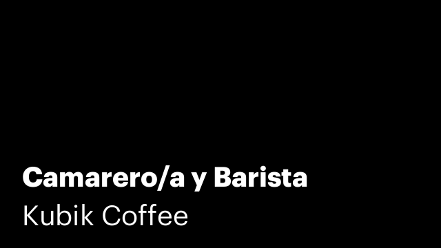 Camarero/a y Barista