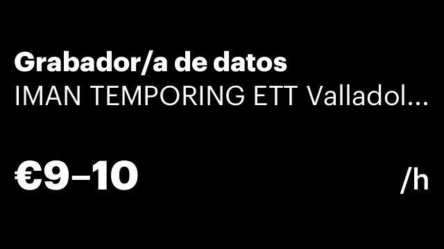 Grabador/a de datos