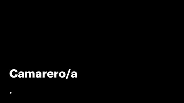 Camarero/a