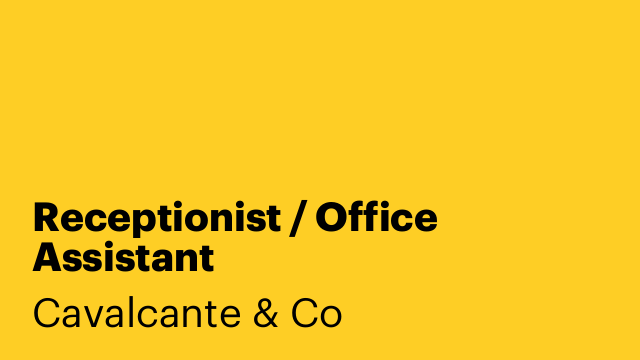 Receptionist / Office Assistant