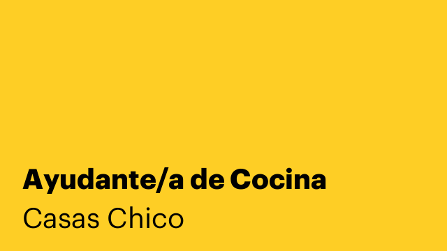 Ayudante/a de Cocina