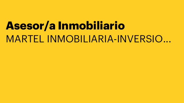 Asesor/a Inmobiliario