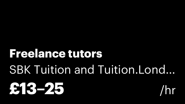 Freelance tutors