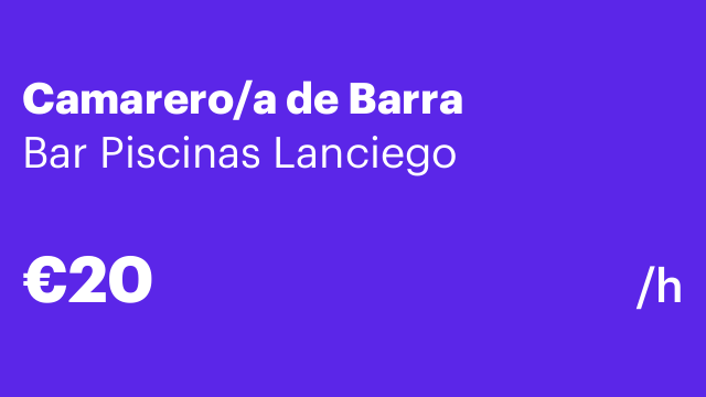 Camarero/a de Barra