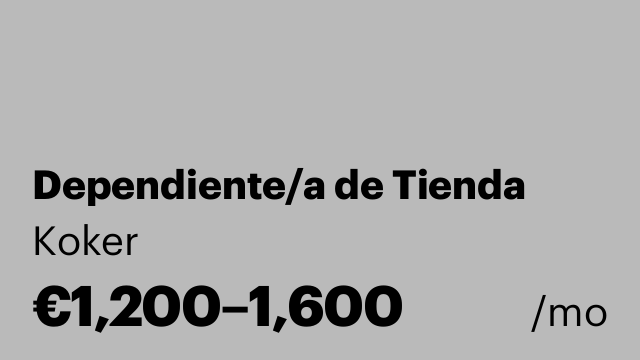 Dependiente/a de Tienda