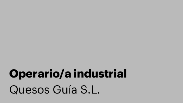 Operario/a industrial