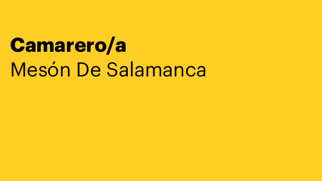 Camarero/a