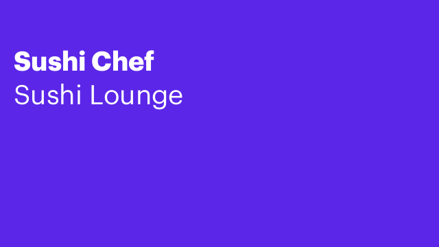 Sushi Chef