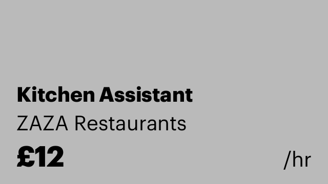 Kitchen Assistant