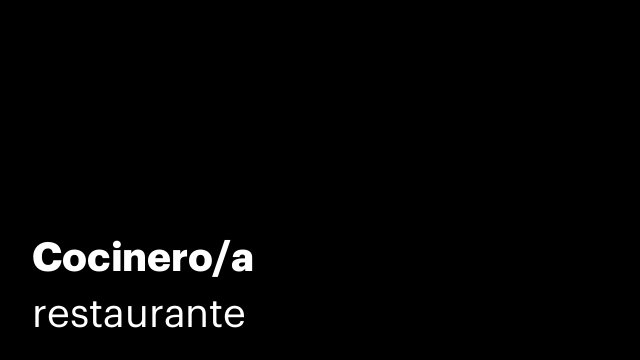 Cocinero/a