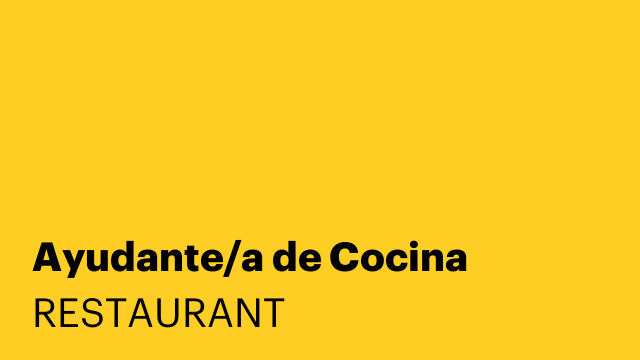 Ayudante/a de Cocina